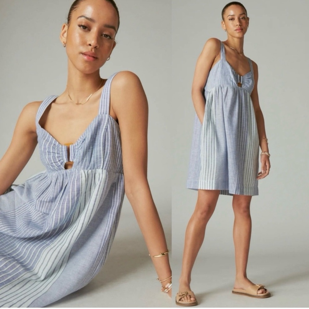 Lucky Brand Women’s Sleeveless Cutout Babydoll Dress